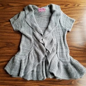 Y2K Sweet & Sinful Short Sleeve Ruffled Cardigan